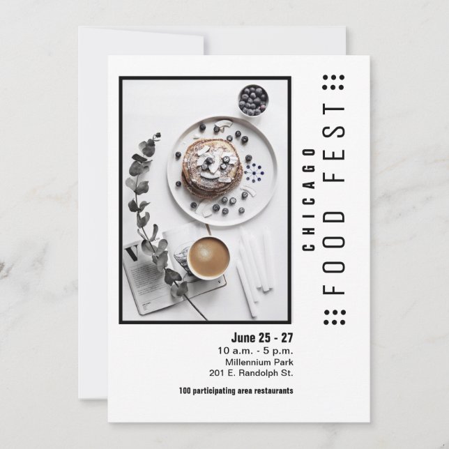 invitation de flyers de festival alimentaire (Devant)