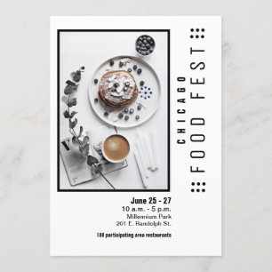 invitation de flyers de festival alimentaire