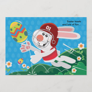 Invitation De Football Bunny Pâques