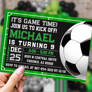 Invitation de football, Invitation d'anniversaire