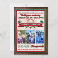 Invitation de football personnalisée Teri K Noël