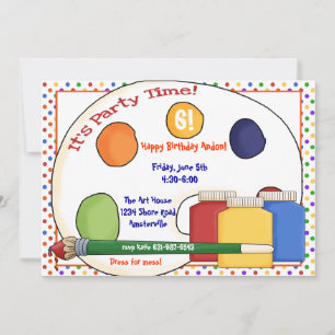 Invitation de fournitures de peinture