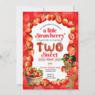 Invitation de fraise 2e anniversaire