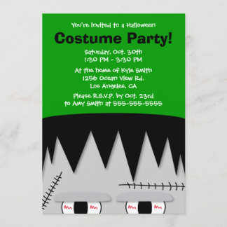 Invitation de Frankenstein Kids à la fête d'Hallow