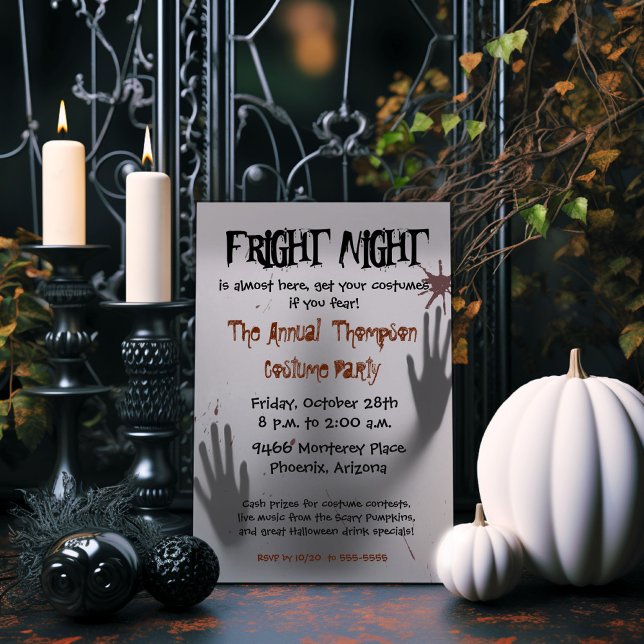 Invitation de Fright Night Halloween (Créateur téléchargé)