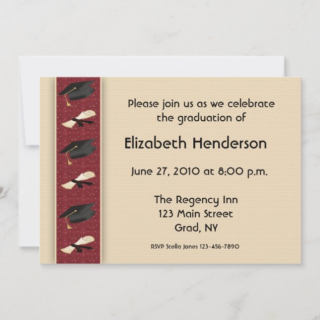 Invitation de frontière de casquette d'obtention (Devant)