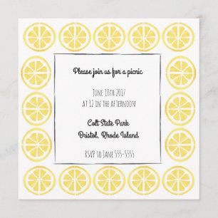 Invitation de frontière de citron