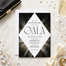 Invitation de gala Black Tie Sparkle