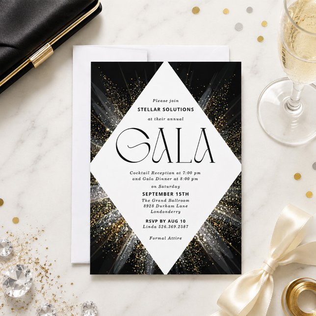 Invitation de gala Black Tie Sparkle (Créateur téléchargé)