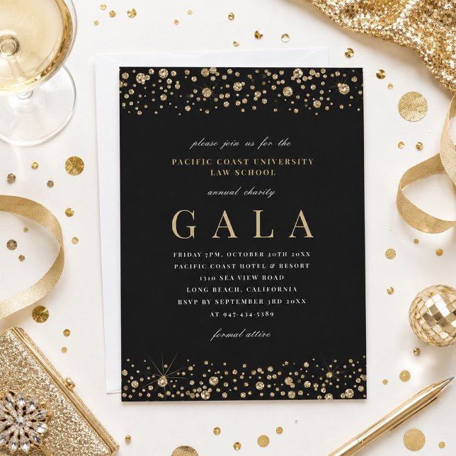Invitation de gala élégante Diamant Étincelle (Créateur téléchargé)