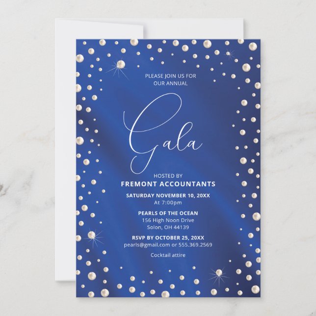 Invitation de gala Perle Evénement d'entreprise Fo (Devant)