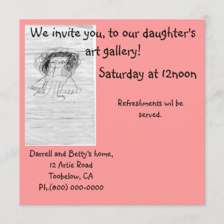 Invitation de galerie d'art