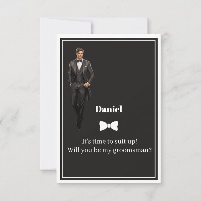 Invitation de garçon d'honneur de mariage (Devant)