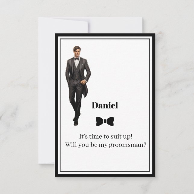 Invitation de garçon d'honneur de mariage (Devant)