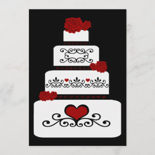 Invitation de gâteau de mariage