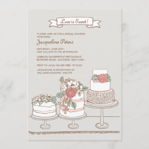 Invitation de gâteaux de mariage