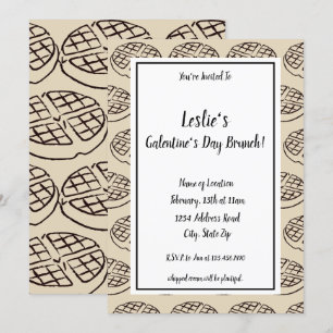 Invitation de gaufre de brunch de la Saint-Galenti
