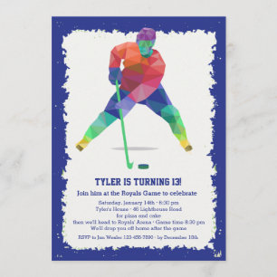 Invitation de Geometrics d'hockey