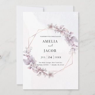 Invitation de géométrie verte moderne