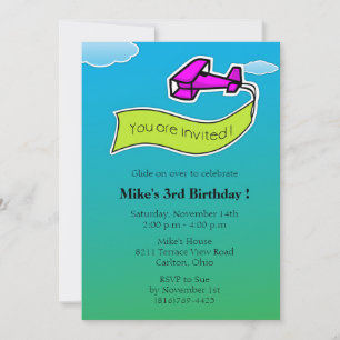Invitation de Glider-Birthday Party