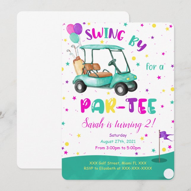 Invitation de golf (Devant / Derrière)