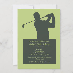 Invitation de Golfer (VOUS CHOISISSEZ LE ARRIÈRE -