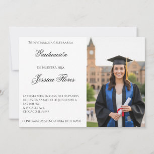 Invitation de graduation avec photo