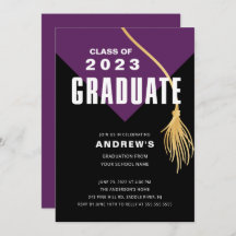 Invitation de graduation Casquette moderne Bold vi