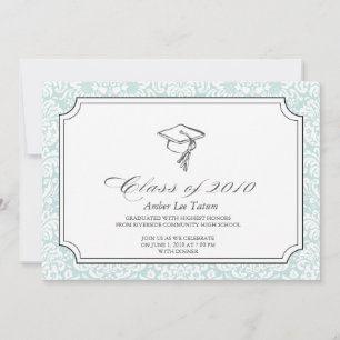 Invitation de graduation {casquettes de votre choi