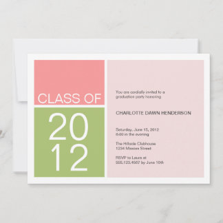 Invitation de graduation de classe de bloc de coul