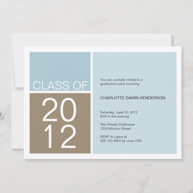 Invitation de graduation de classe de blocs de cou (Devant)