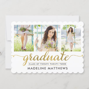 Invitation de graduation de couleur modifiable de 