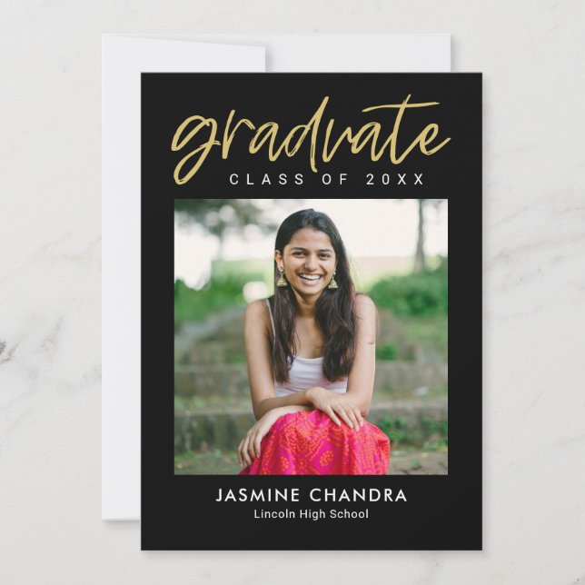 Invitation de graduation de couleur modifiable par (Devant)