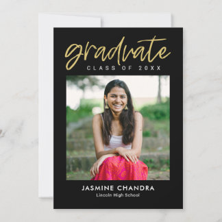 Invitation de graduation de couleur modifiable par