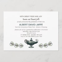 Invitation de graduation de la lampe à huile de Fl