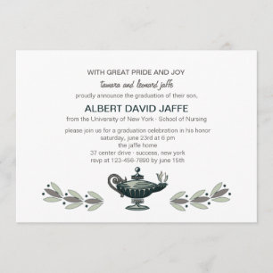 Invitation de graduation de la lampe à huile de Fl