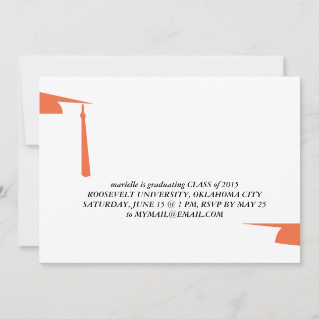 invitation de graduation de la limite de graduatio (Devant)