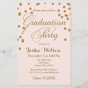 Invitation de graduation de la Parties scintillant