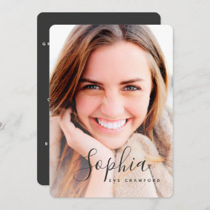 Invitation de graduation de la photo de texte de s