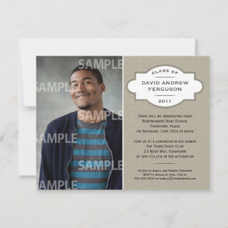 Invitation de graduation de médaillon géométrique