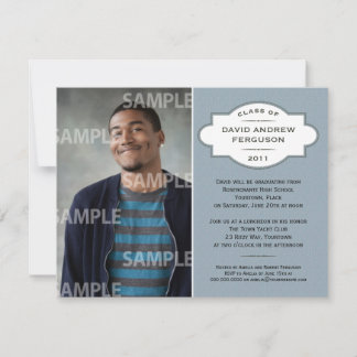 Invitation de graduation de médaillon géométrique