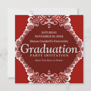 Invitation de graduation de rideau fractal