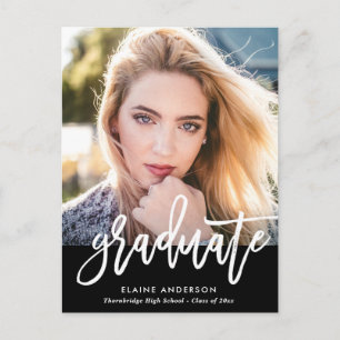 Invitation de graduation de script de brosse moder