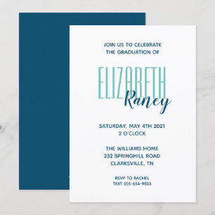 Invitation de graduation de type Bold simple