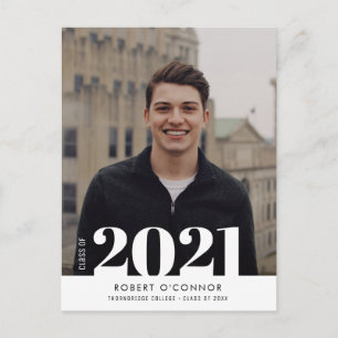 Invitation de graduation de typographie moderne Bo