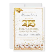 Invitation de graduation Donuts et Degrees 2025