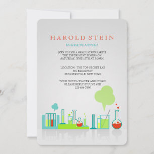 Invitation de graduation en laboratoire de chimie