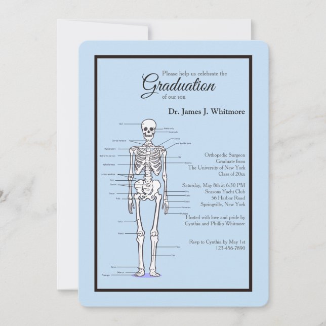 Invitation de graduation en MD orthopédique (Devant)