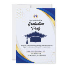Invitation de graduation en typographie en gras