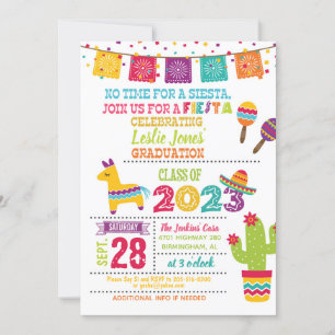 Invitation de graduation Fiesta - Blanc (2023)
